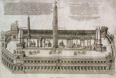 Plan of the Circus Maximus, Rome, Engraved by the Artist by Nicolas Beautrizet